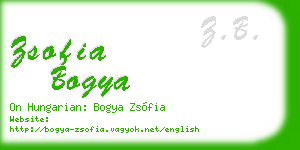 zsofia bogya business card